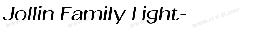 Jollin Family Light字体转换